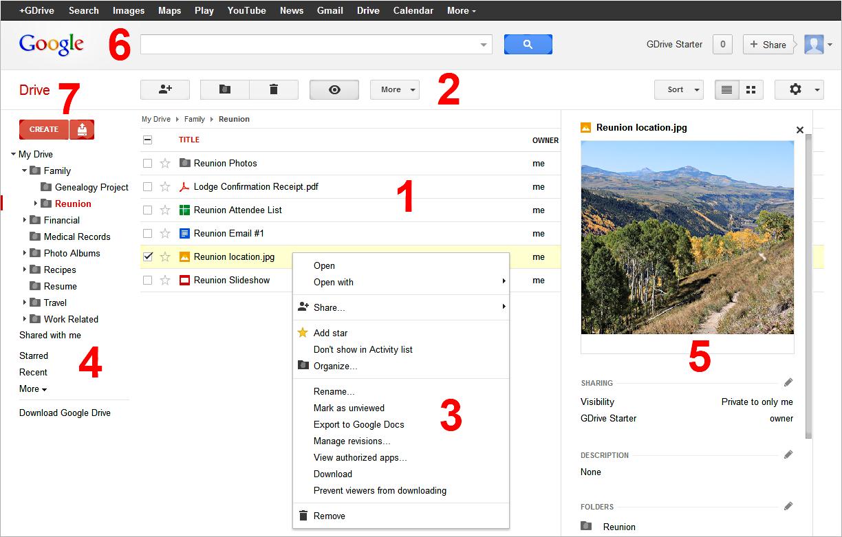Google Drive - User Interface