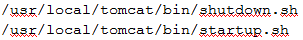 Restart Tomcat