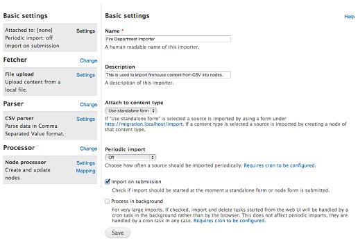 Migrating to Drupal 7 by Packt Publishing - Importer Basic Setting